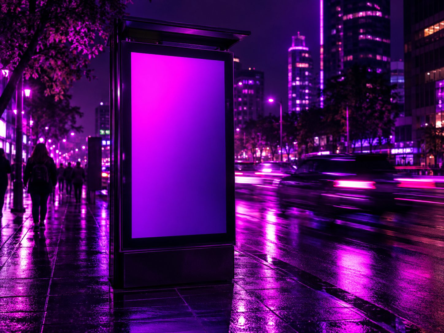 Valla publicitaria de Hukpay en una calle de la ciudad